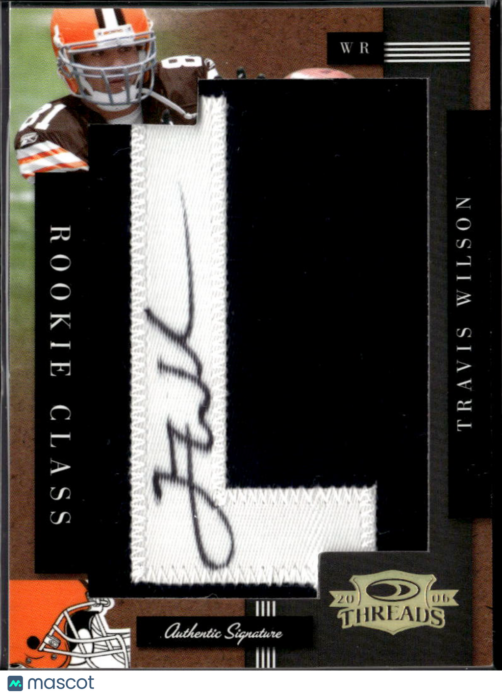 Travis Wilson 2006 Donruss Threads Auto Autograph Letter L Patch 3/180 Browns
