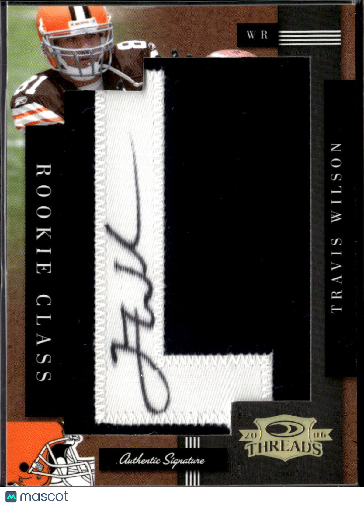 Travis Wilson 2006 Donruss Threads Auto Autograph Letter L Patch 3/180 Browns
