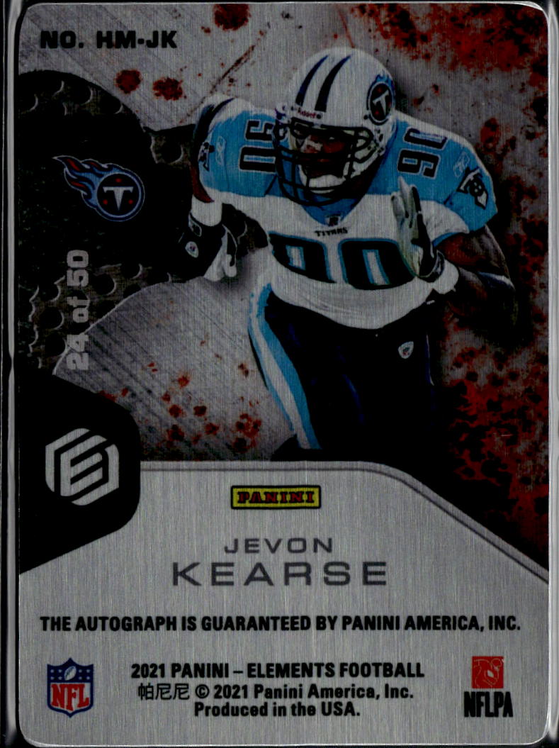 Jevon Kearse 2021 Elements Heavy Metal Auto Autograph 24/50 Tennessee Titans