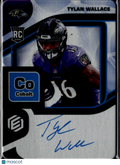 Tylan Wallace 2021 Elements Auto Autograph RC Cobalt 3/27 Baltimore Ravens