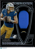 Justin Herbert 2023 Obsidian Jersey Patch 69/199 Los Angeles Chargers