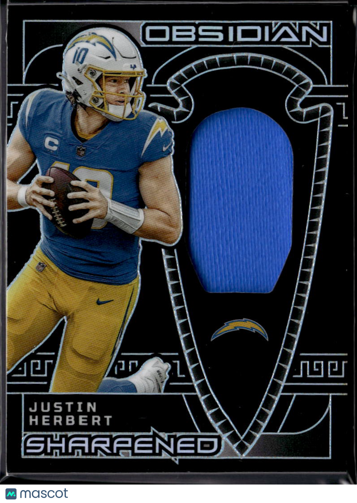 Justin Herbert 2023 Obsidian Jersey Patch 69/199 Los Angeles Chargers