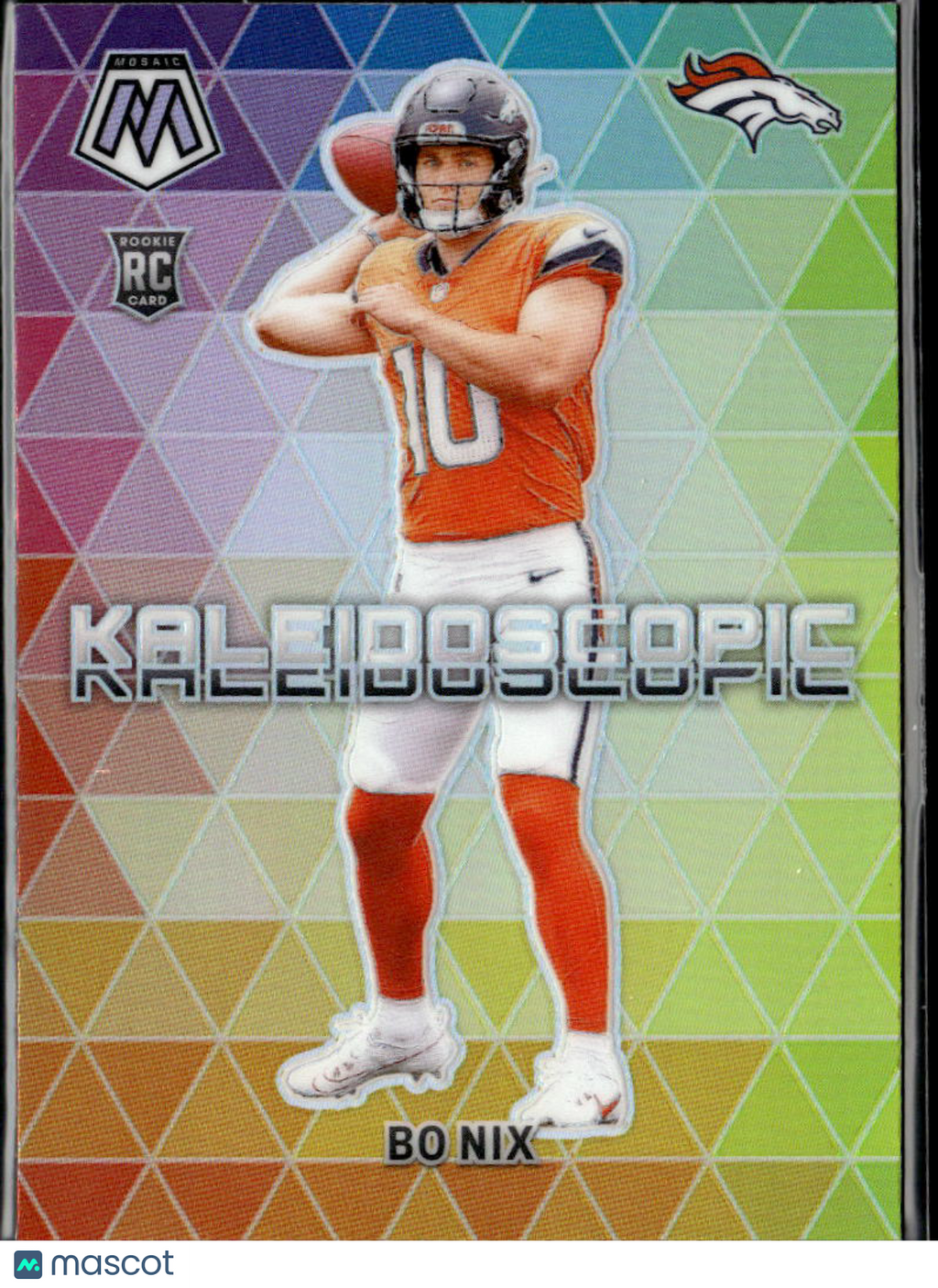 Bo Nix 2024 Mosaic Kaleidoscopic RC SSP CASE HIT Rookie Denver Broncos