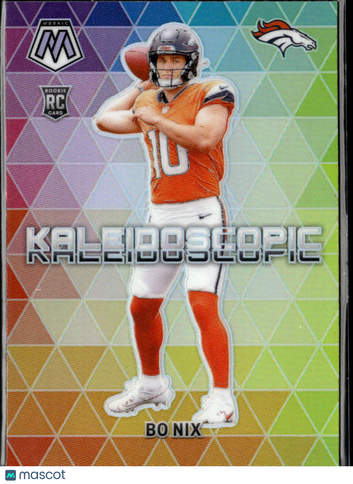 Bo Nix 2024 Mosaic Kaleidoscopic RC SSP CASE HIT Rookie Denver Broncos