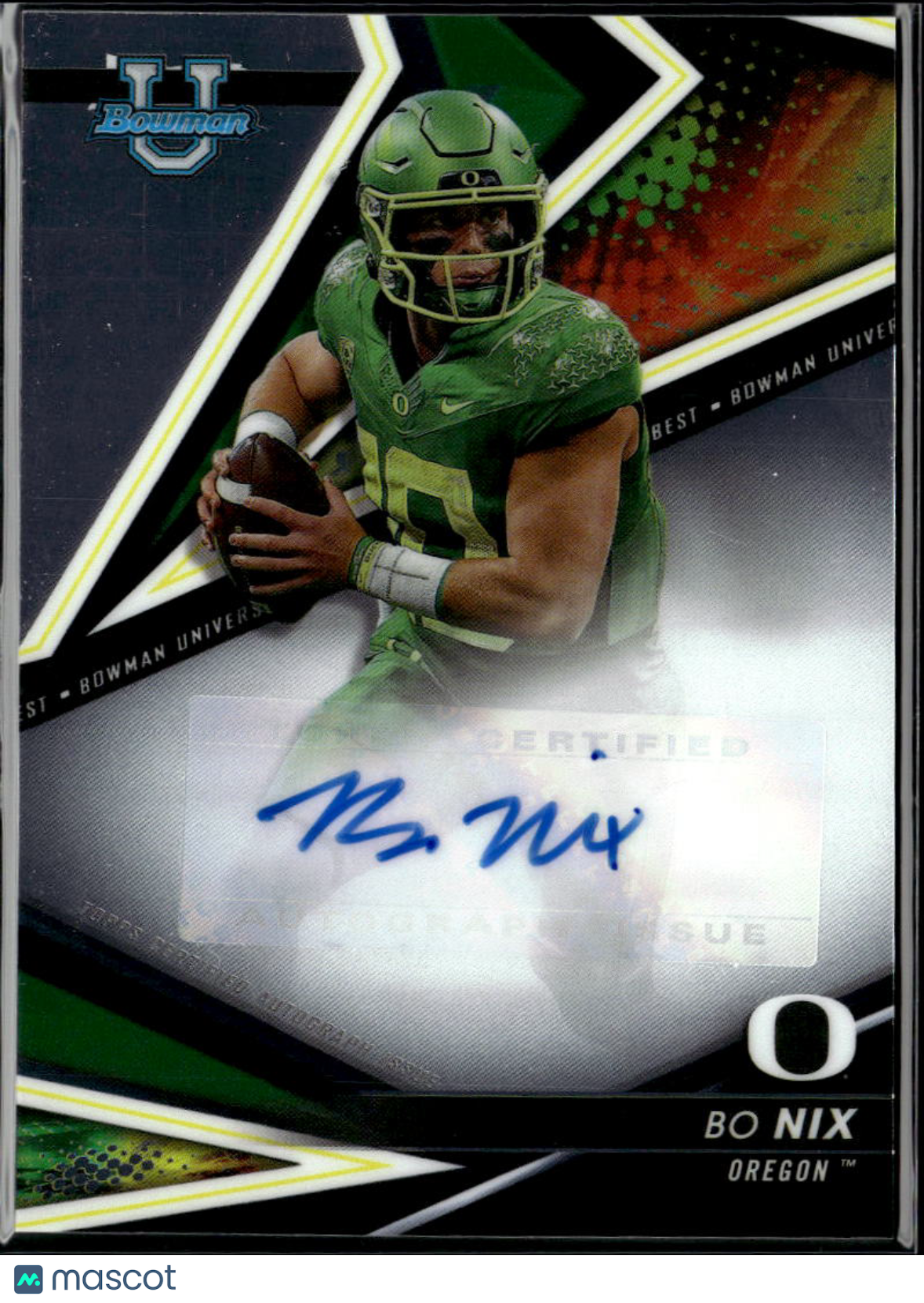 Bo Nix 2022 Bowman's Best Auto Autograph Rookie RC Broncos Oregon Ducks