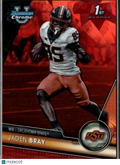 Jaden Bray 2023 Bowman Chrome 1st Red Sapphire RC SSP 2/5 Oklahoma State Cowboys