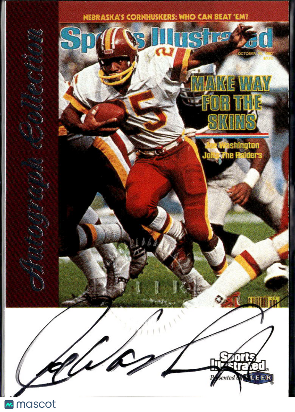 Joe Washington 1999 Fleer Sports Illustrated Auto Autograph Sooners Redskins