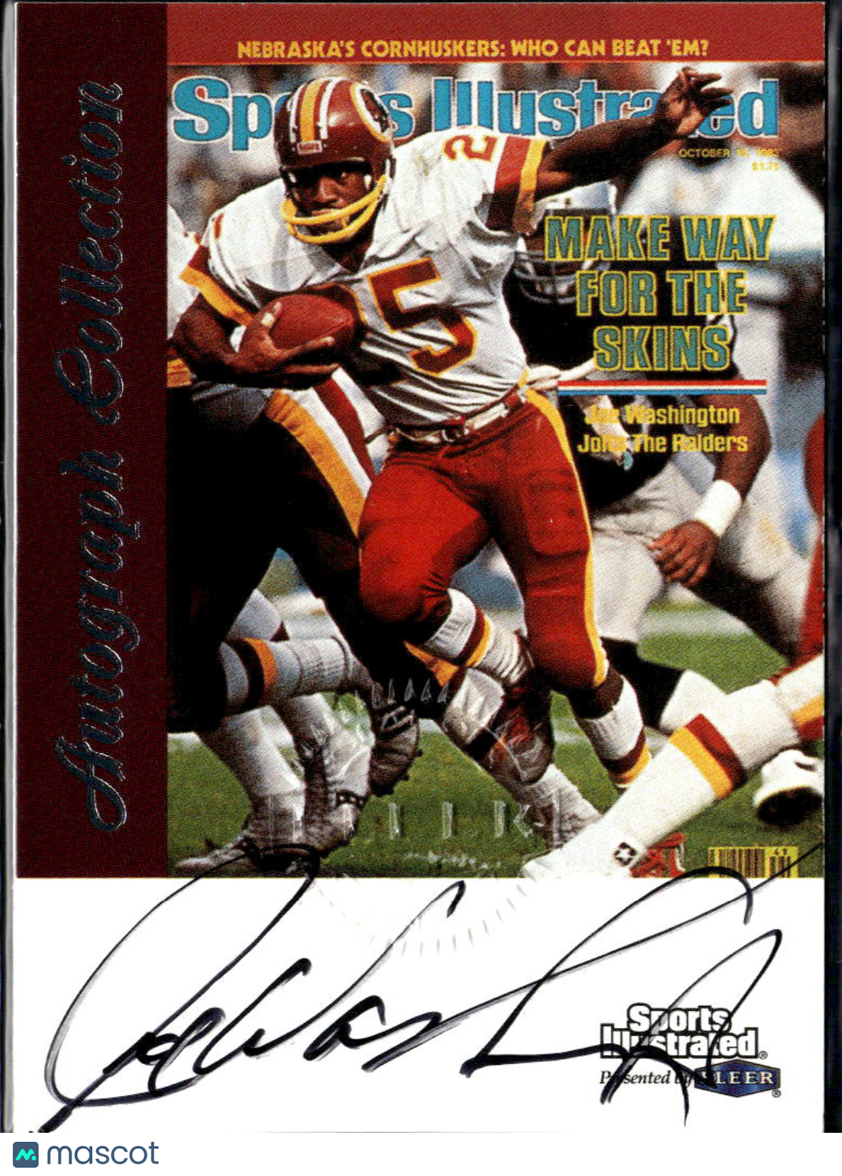 Joe Washington 1999 Fleer Sports Illustrated Auto Autograph Sooners Redskins