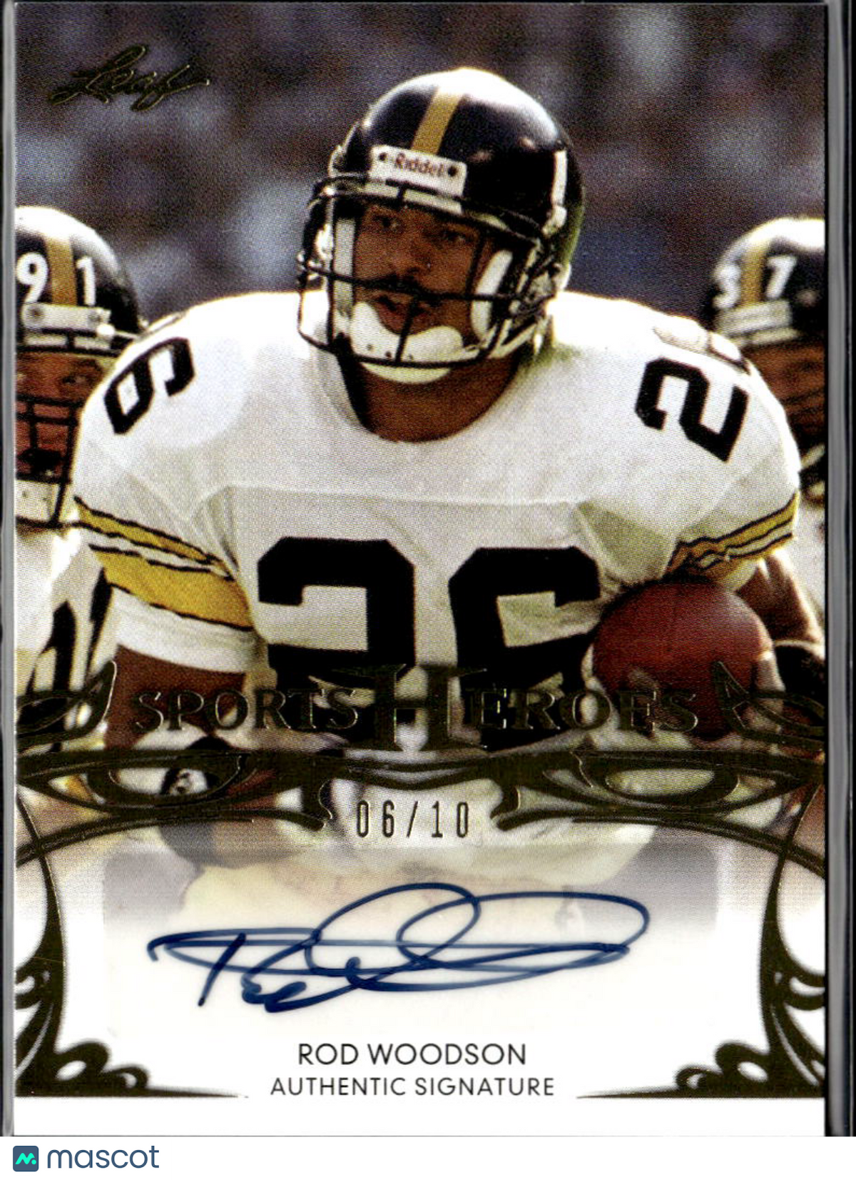 Rod Woodson 2013 Leaf Sports Heroes Auto Autograph 6/10 Pittsburgh Steelers