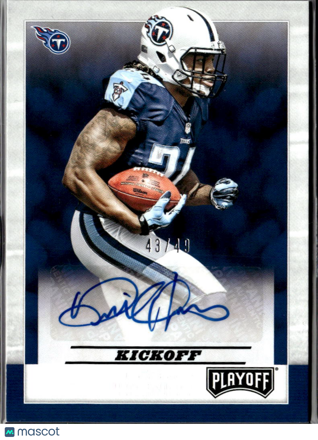 Derrick Henry 2016 Playoff Auto Autograph Rookie RC 43/49 Tennessee Titans
