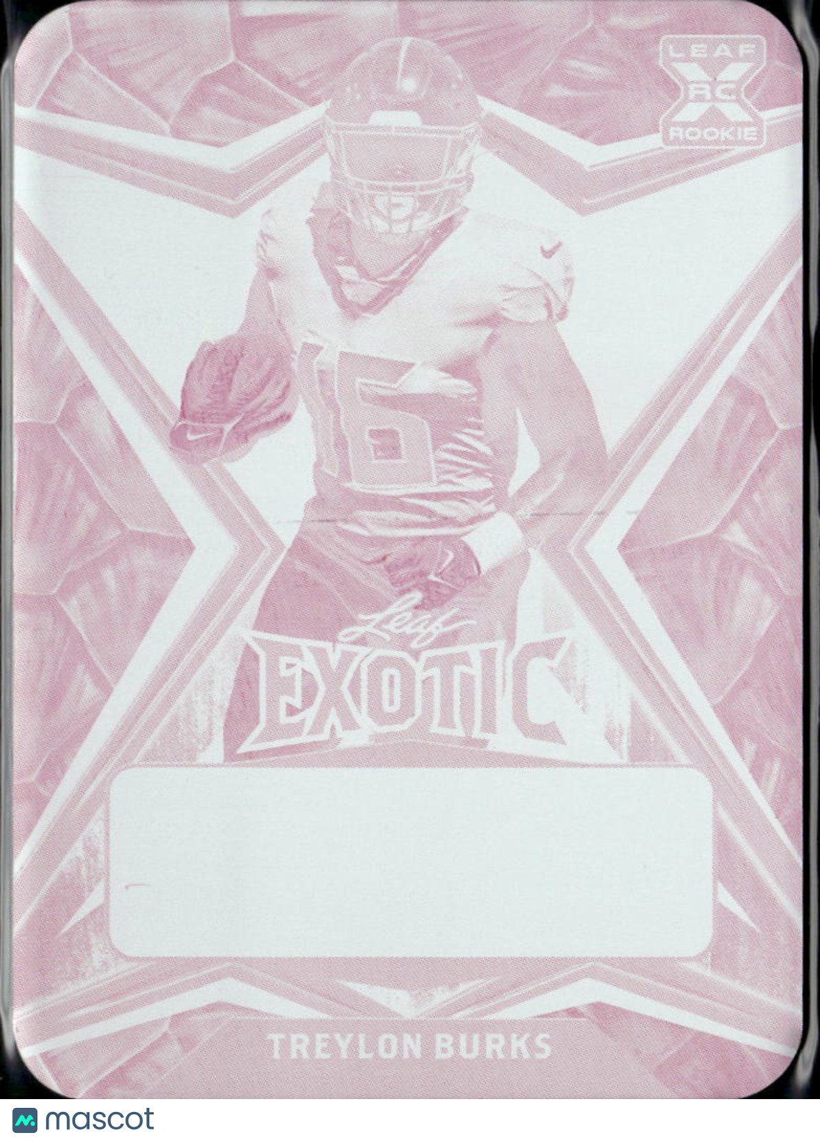 Treylon Burks 2022 Leaf Exotic Football RC Magenta Printing Plate Titans 1/1