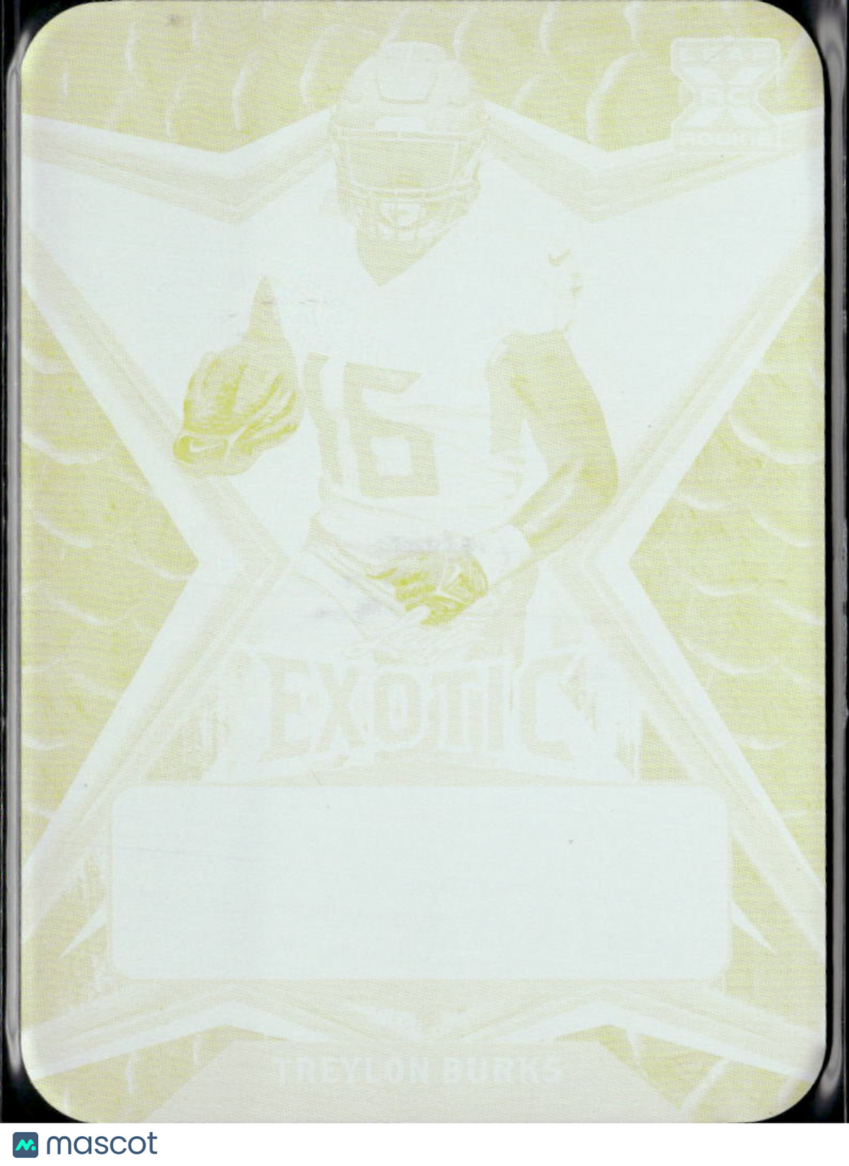 Treylon Burks 2022 Leaf Exotic Football RC Yellow Printing Plate Titans 1/1
