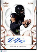 Hauss Hejny 2024 Leaf Trinity Auto Autograph Rookie RC OSU Oklahoma State 91/99
