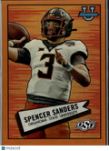 Spencer Sanders 2022 Bowman University '52 Orange Refractor /25 Oklahoma State