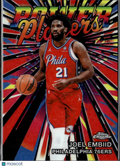 Joel Embiid 2025-26 Topps Chrome Power Players Black Refractor 2/10 76ers