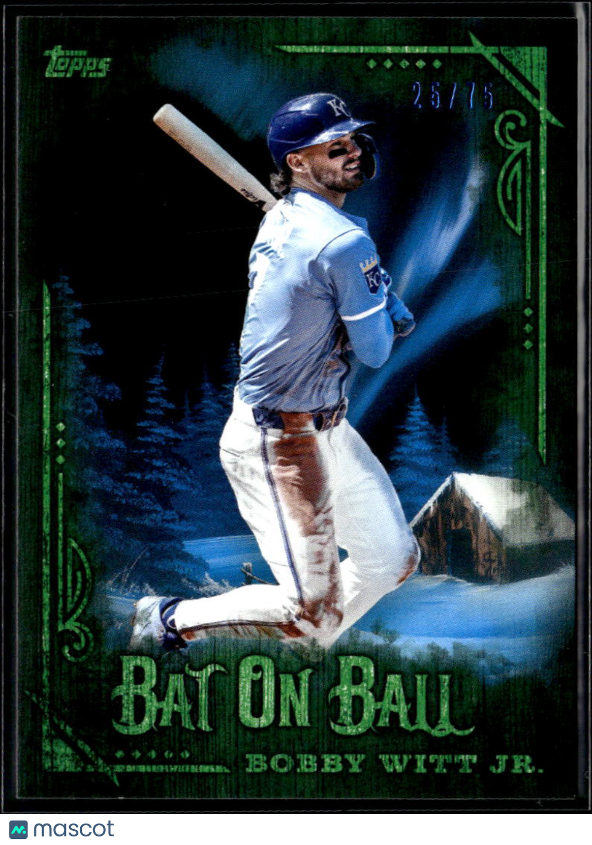 Bobby Witt Jr. 2025 Topps x Bob Ross The Joy of Baseball Green 25/75 KC Royals