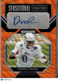 Deneric Prince 2023 Prizm Draft Auto Autograph RC 38/75 Tulsa Golden Hurricane