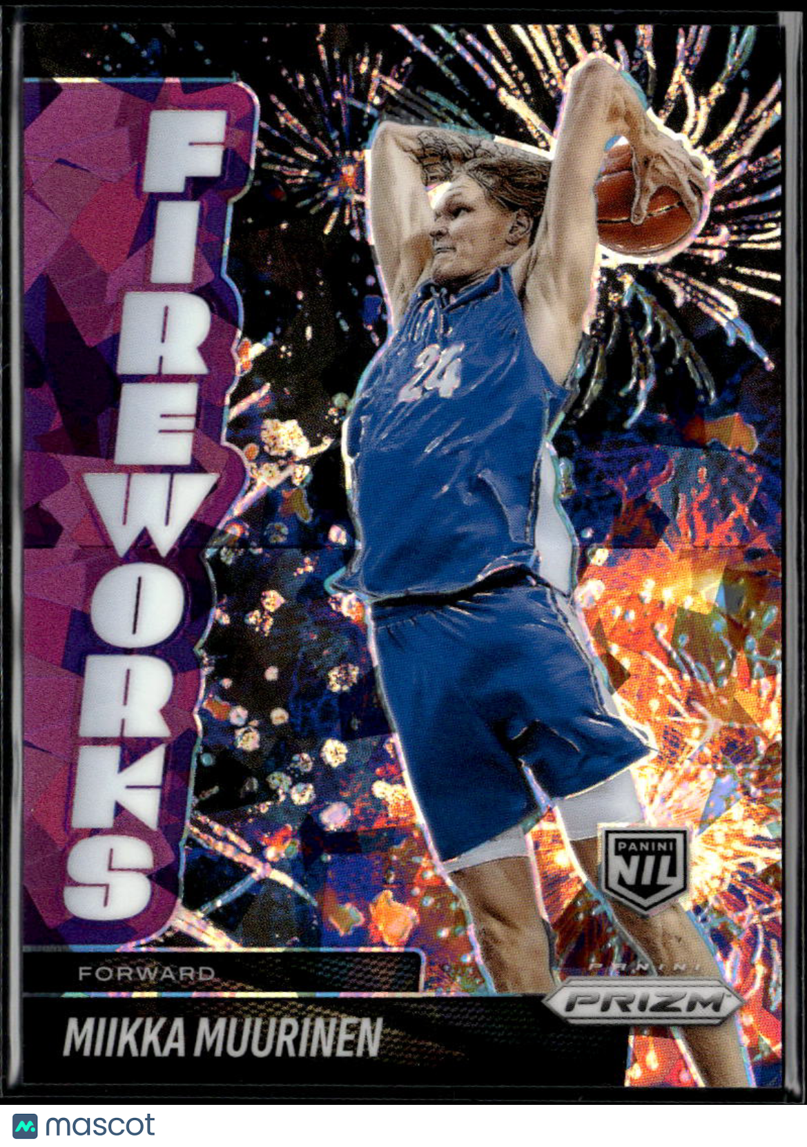 Miikka Muurinen 2026 Prizm Fireworks Purple Ice RC Arkansas 117/199