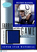 Peyton Manning 2001 Leaf Certified Game Worn Jersey Patch /21 Indianapolis Colts