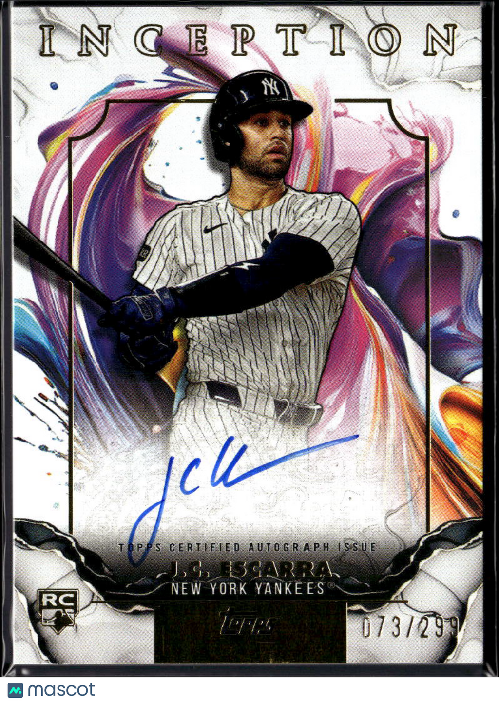 J.C. Escarra 2025 Topps Inception Auto Autograph RC 73/299 New York Yankees