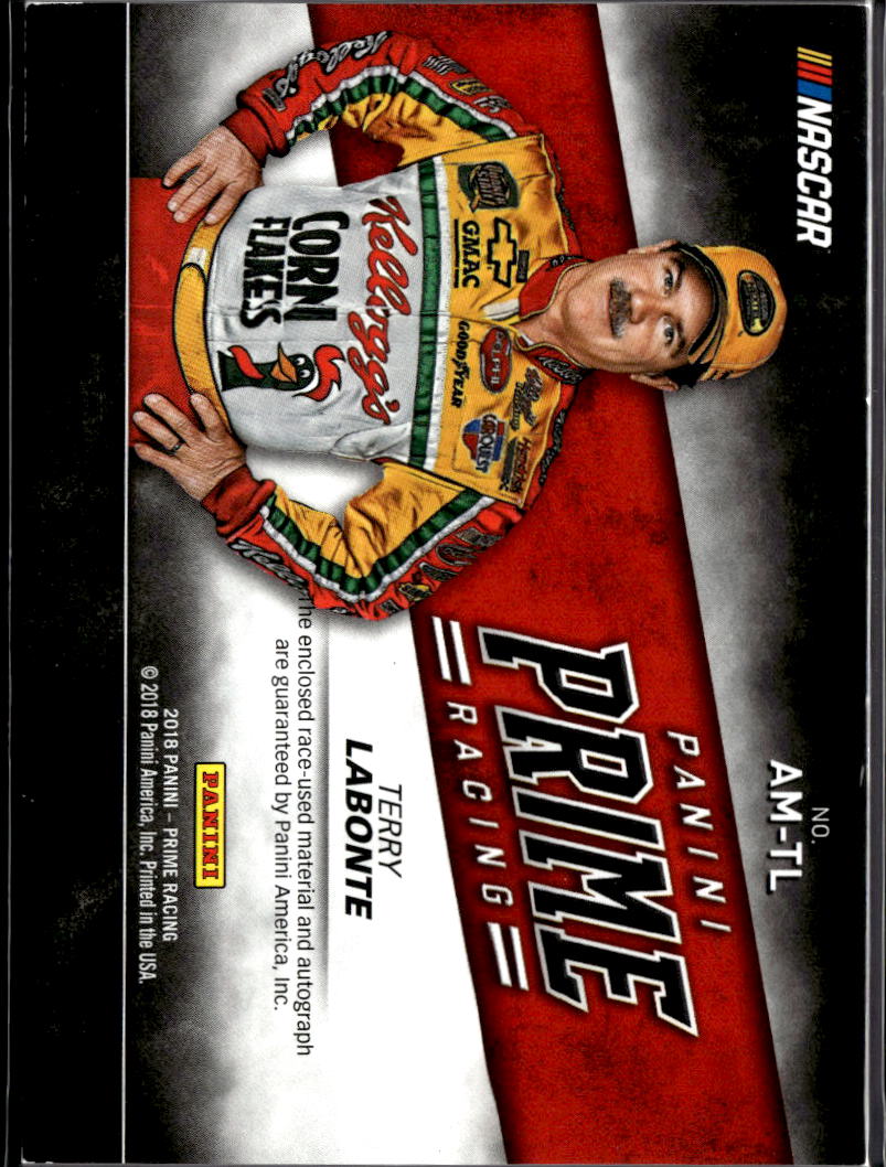 Terry Labonte 2018 Prime Racing Auto Autograph Race Used Sheet Metal 29/29