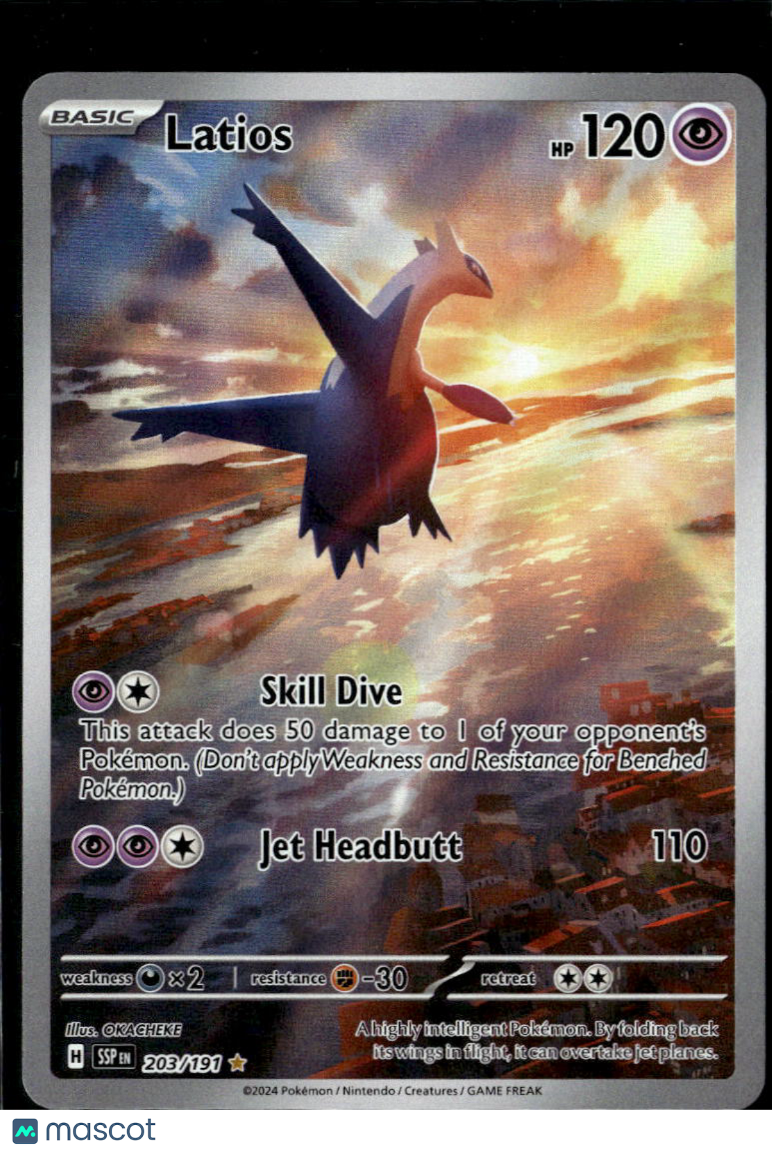 Latios 2024 Surging Sparks Holo Secret Rare #203/191