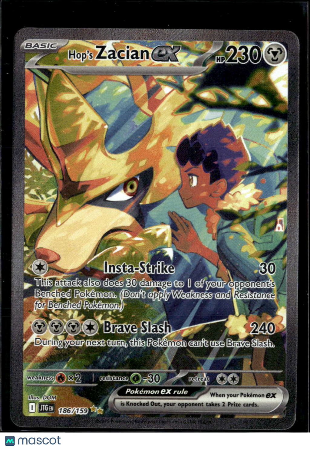 Hop's Zacian EX 2025 Journey Together Holo Secret Rare SAR #186/159