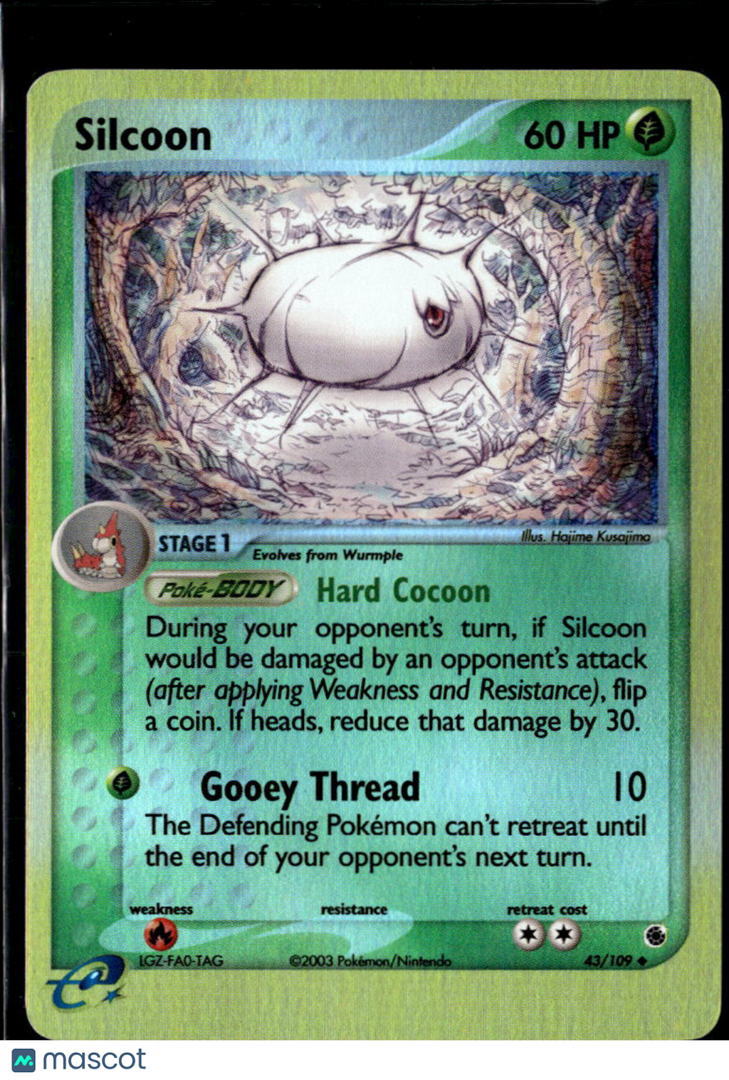 Silcoon 2003 EX Ruby & Sapphire Reverse Holo Uncommon #43/109