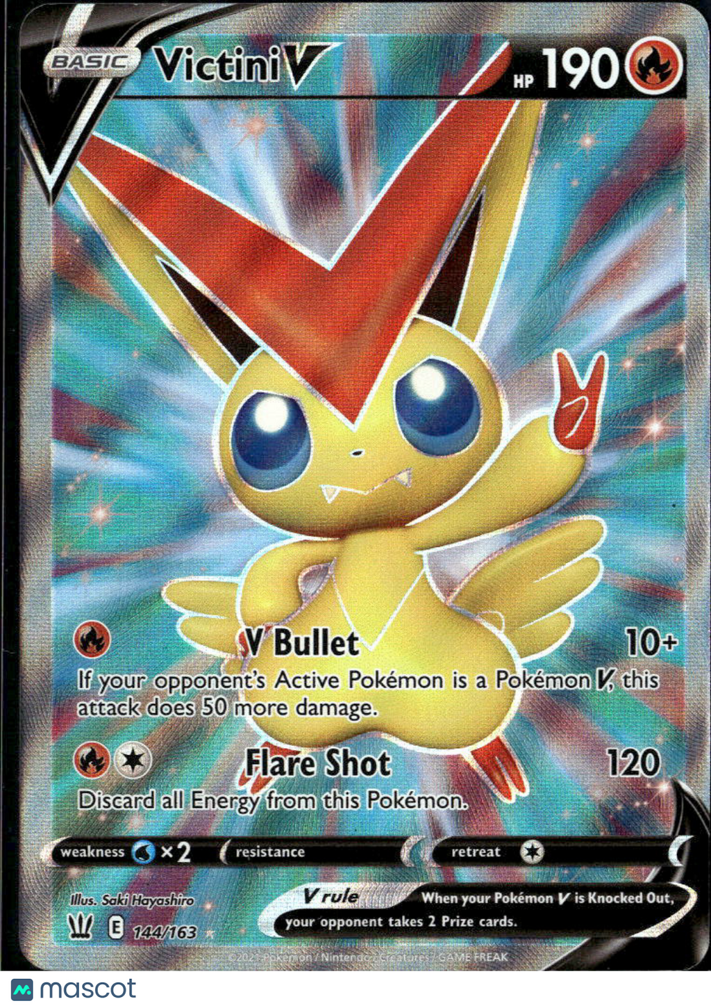 Victini V 2021 Battle Styles Holo Ultra Rare FA #144/163