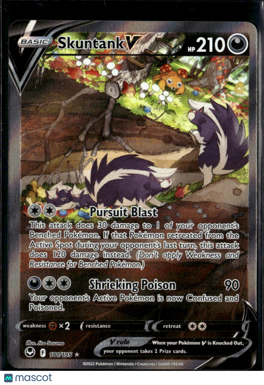 Skuntank V 2022 Silver Tempest Holo Rare FA #181/195