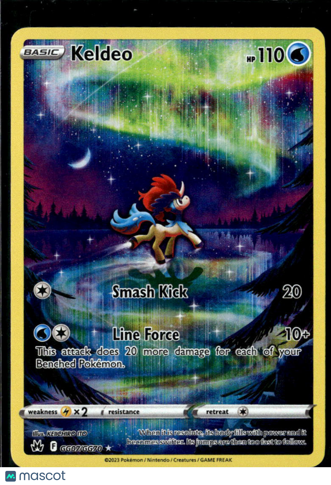 Keldeo 2023 Crown Zenith Holo Rare #GG07/GG70
