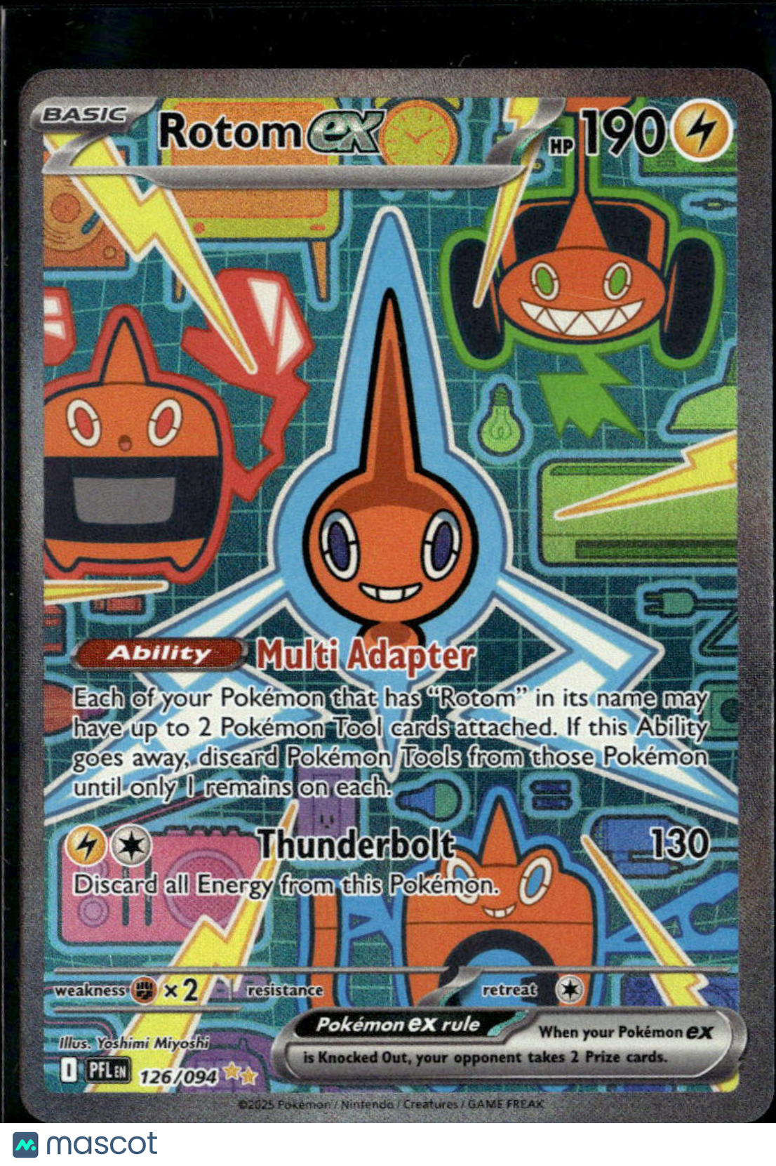 Rotom EX 2025 Mega Evolution – Phantasmal Flames Holo Secret Rare SAR #126/94