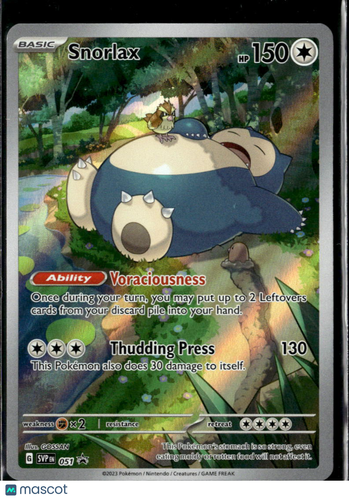 Snorlax Scarlet & Violet Holo Black Star Promo FA #SVP EN 051