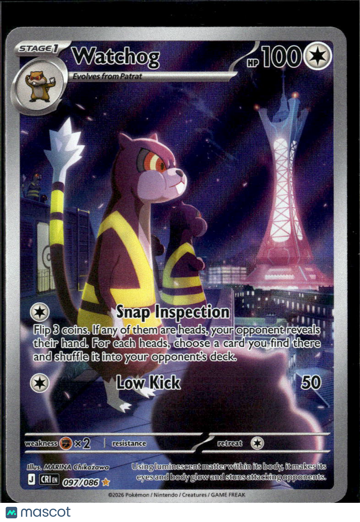 Watchog 2026 Chaos Rising Holo Secret Rare #97/86