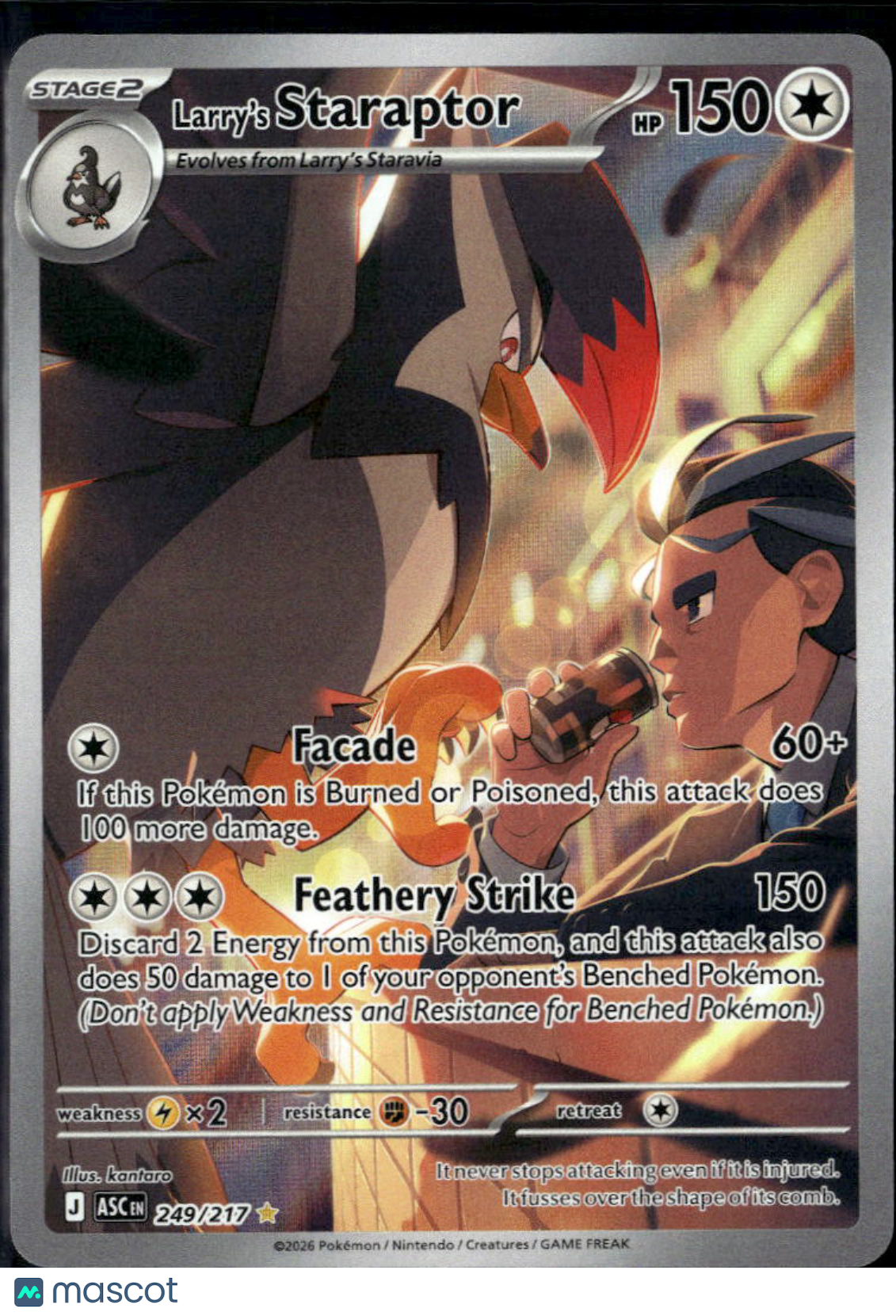 Larry's Staraptor Mega Evolution – Ascended Heroes Holo Secret Rare #249/217