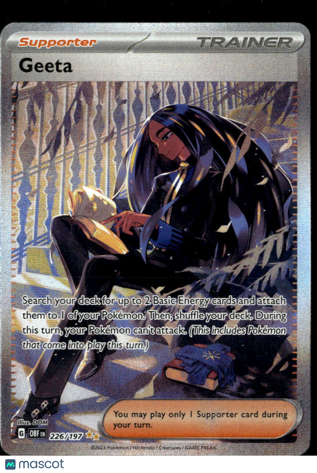 Geeta 2023 Obsidian Flames Holo Secret Rare FA SAR #226/197