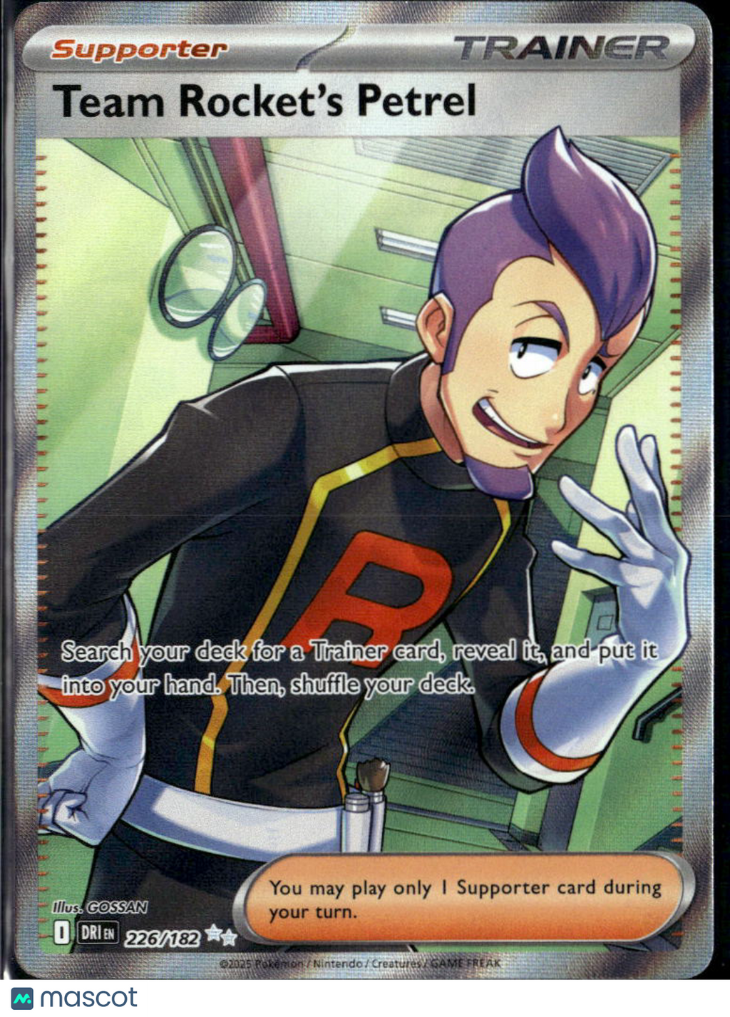 Team Rocket's Petrel 2025 Destined Rivals Holo Secret Rare UR FA #226/182