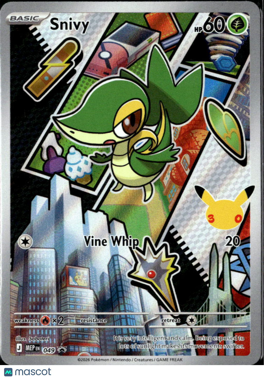 Snivy Mega Evolution Holo Black Star Promo FA #MEP EN 049