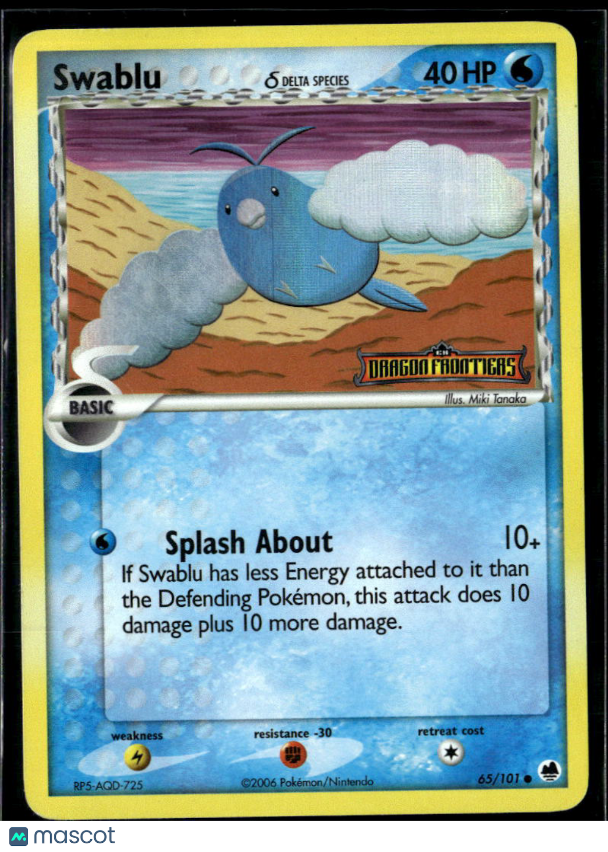 Swablu 2009 EX Dragon Frontiers #65/101