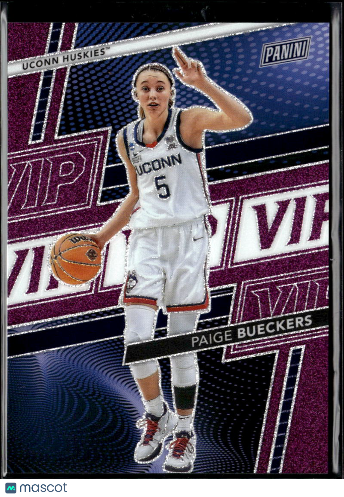 Paige Bueckers 2026 Panini Prizm VIP Purple 30/149 UConn Huskies