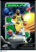 LeBron James 2026 Topps Chrome Cosmic Space Walk Green Refractor 65/75 Lakers