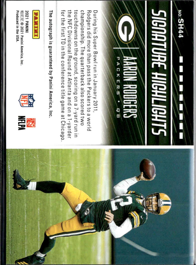 Aaron Rodgers 2021 Signature Highlights Auto Autograph Green Bay Packers