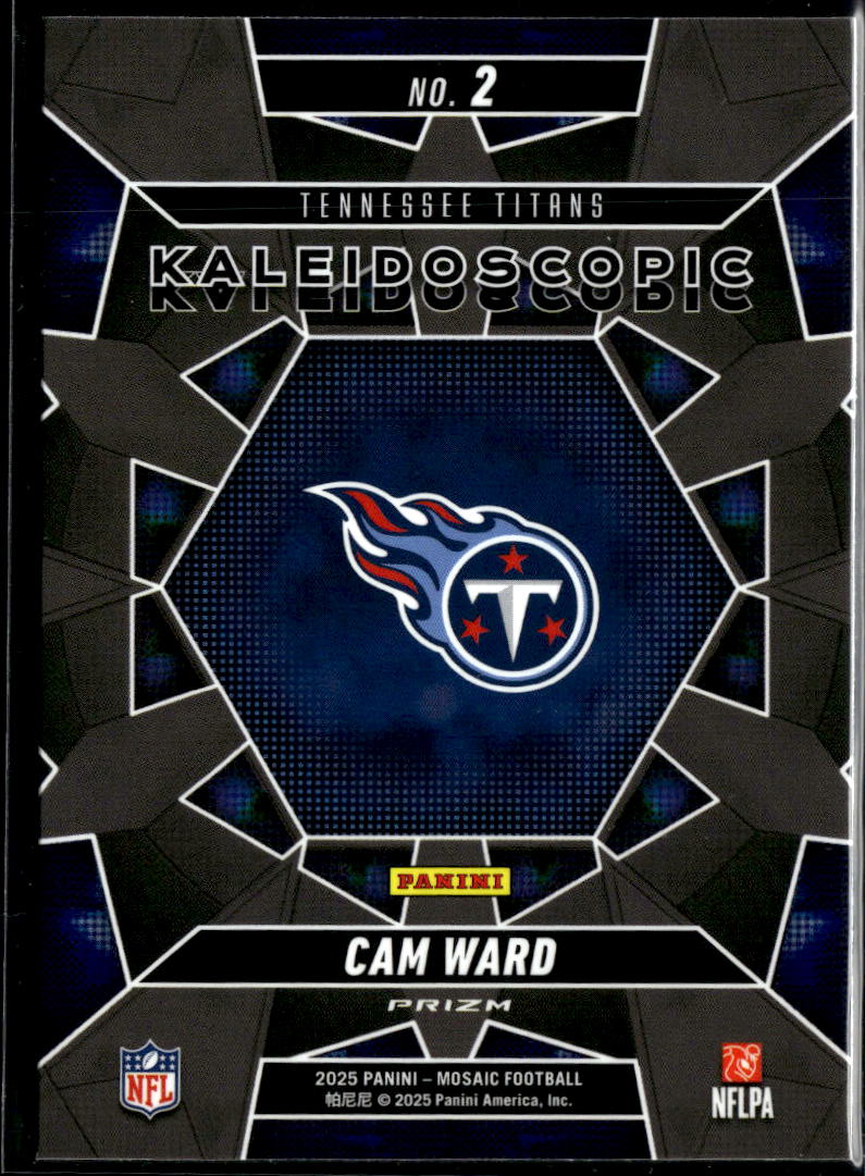 Cam Ward 2025 Mosaic Kaleidoscopic SSP CASE HIT Rookie RC Tennessee Titans