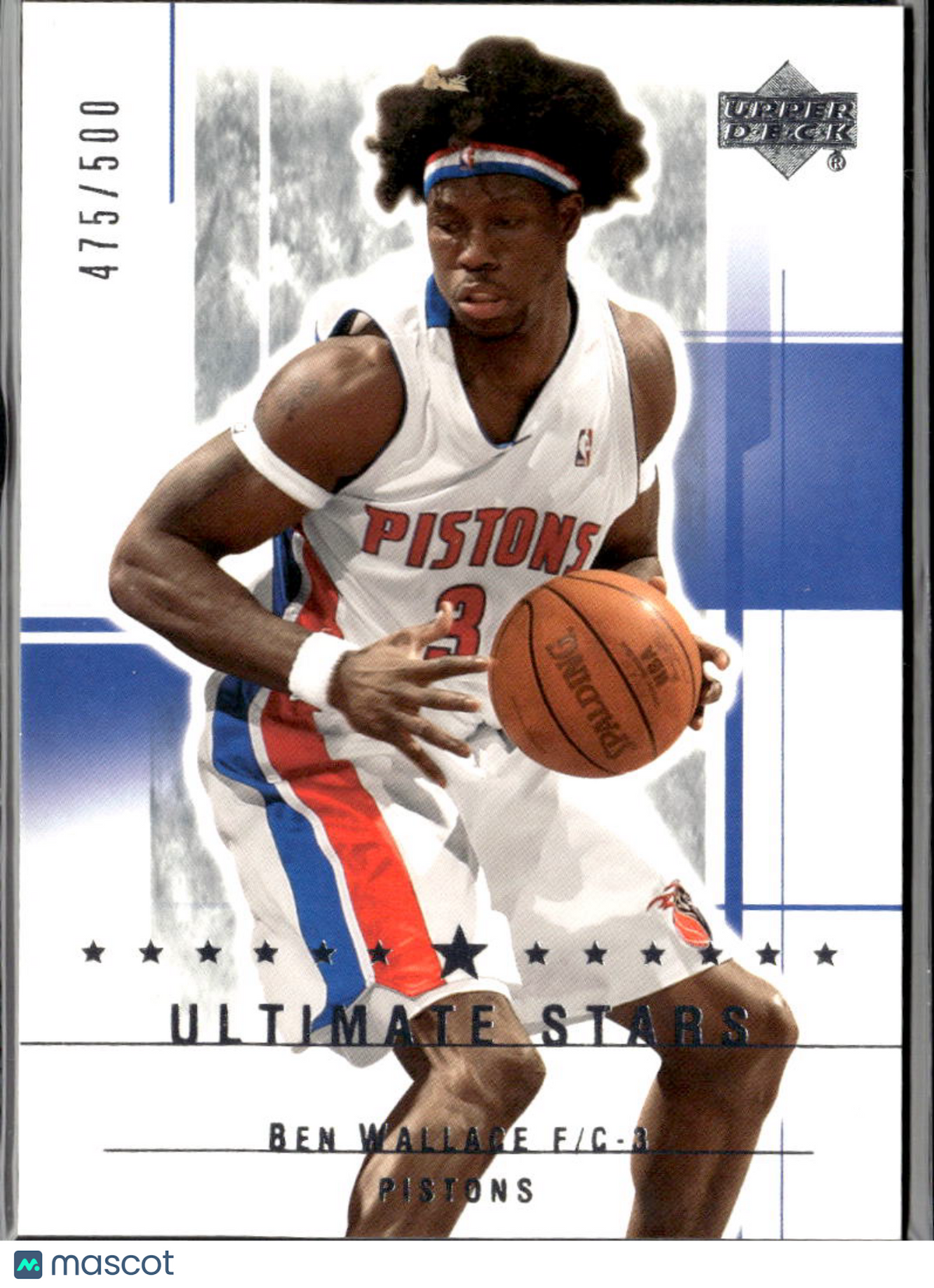 Ben Wallace 2003-04 Upper Deck Ultimate Stars 475/500 Detroit Pistons
