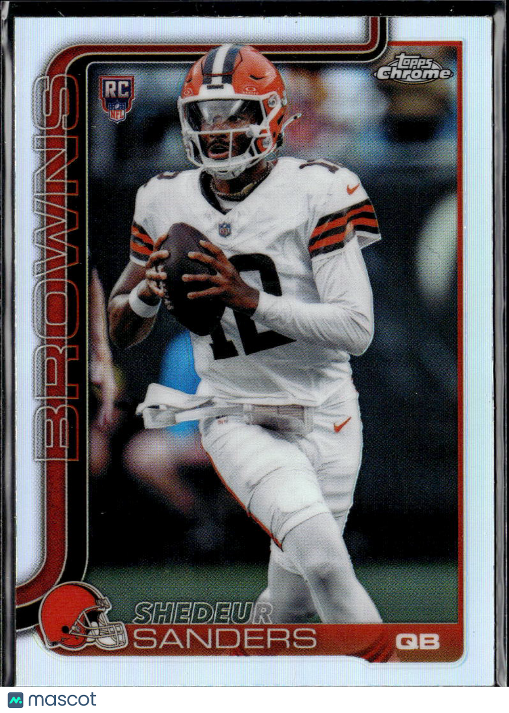 Shedeur Sanders 2025 Topps Chrome RC Rookie Refractor Cleveland Browns