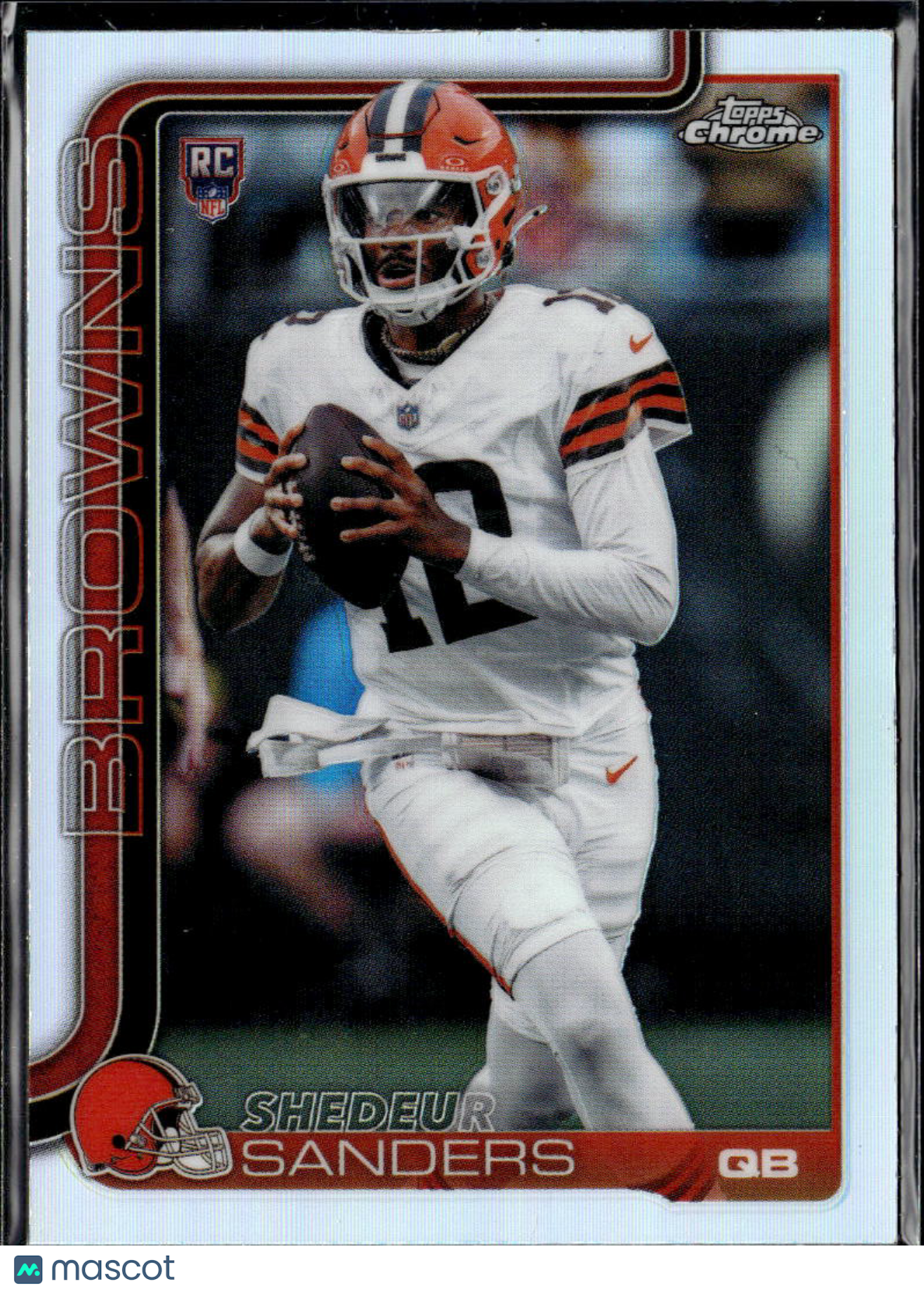 Shedeur Sanders 2025 Topps Chrome RC Rookie Refractor Cleveland Browns