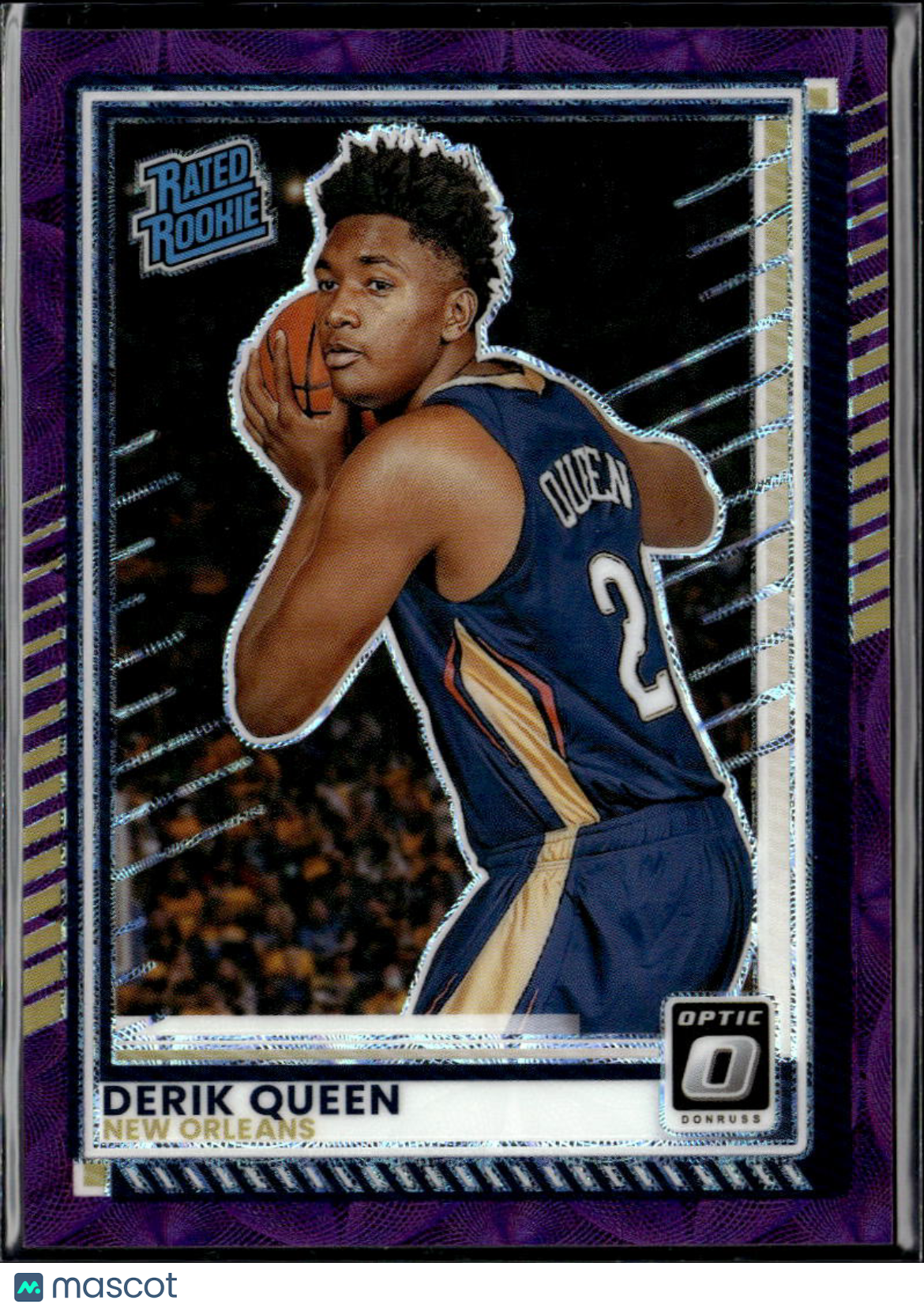 Derik Queen 2025 Optic Rated Rookie RC Purple 52/75 New Orleans Pelicans