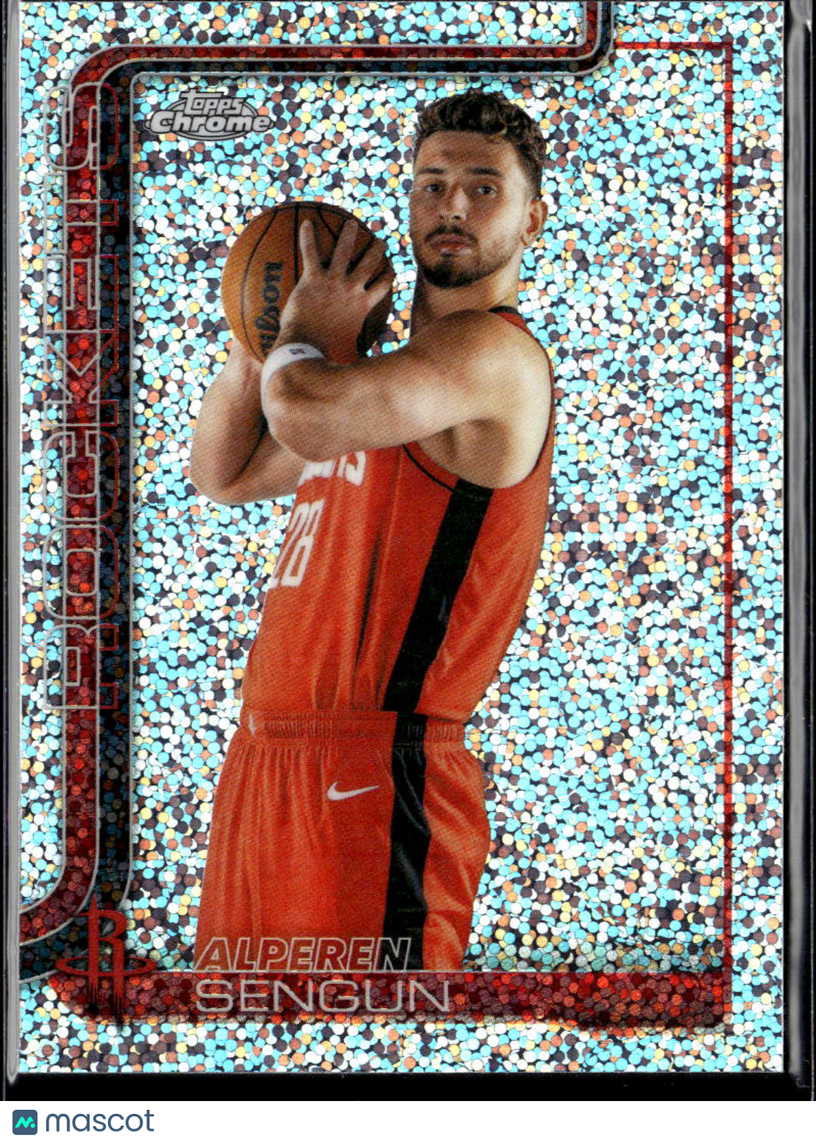 Alperen Sengun 2026 Topps Chrome Speckle Image Variation Houston Rockets