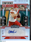 Carson Steele 2024 Contenders Auto Autograph RC 26/75 Kansas City Chiefs
