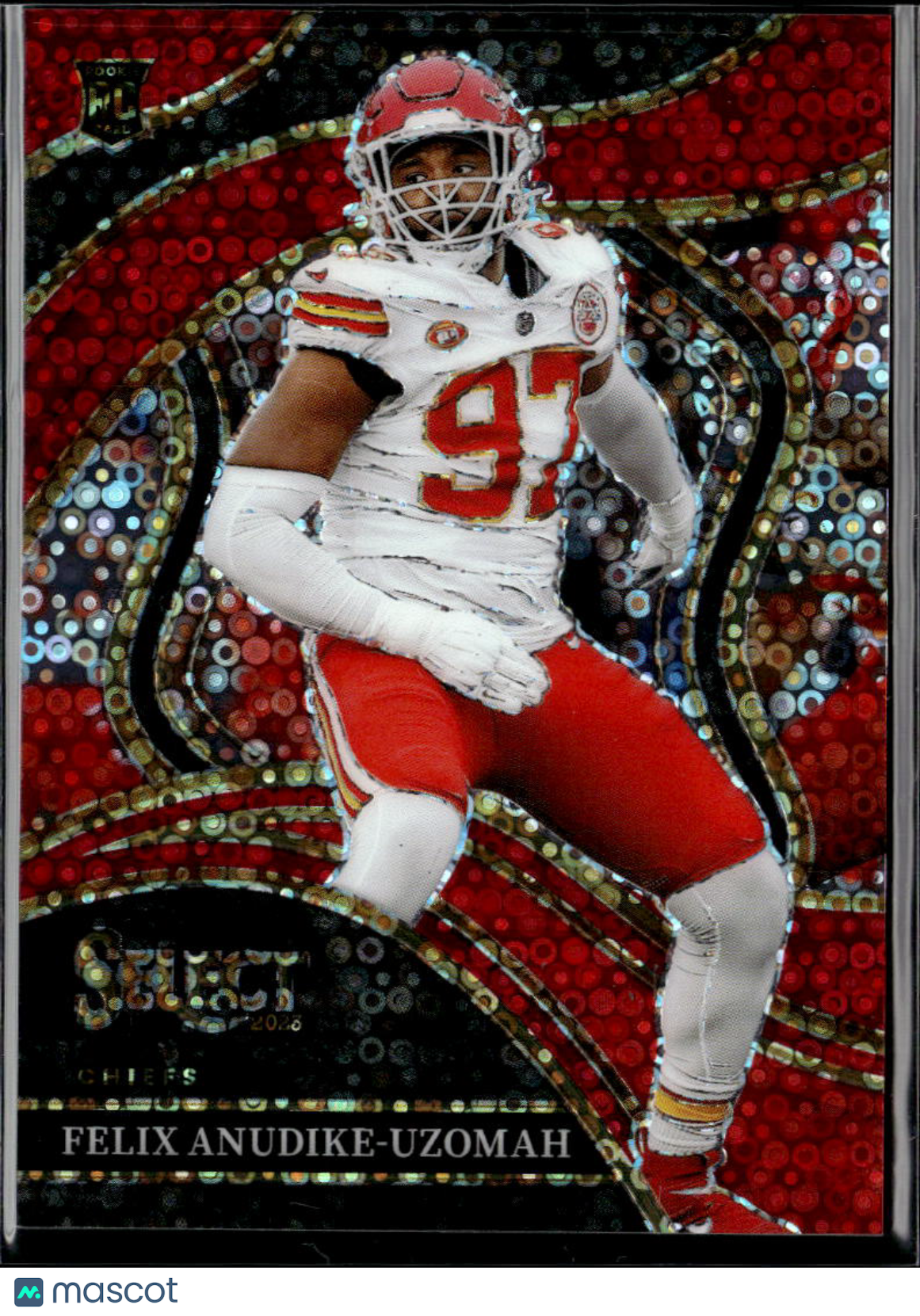 Felix Anudike-Uzomah 2023 Select Red Disco Prizm RC 29/49 Kansas City Chiefs